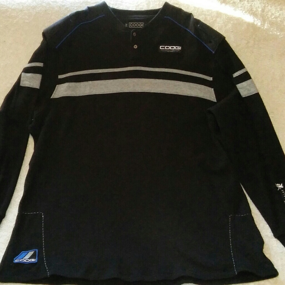 Coogi Australia Men's Long Sleeve Pullover Shirt